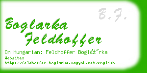 boglarka feldhoffer business card